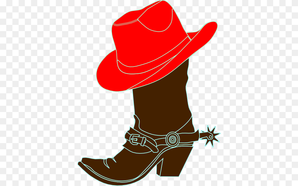 Red Cowgirl Hat And Boot Clip Art Red Hat Ladies, Clothing, Cowboy Hat Free Png