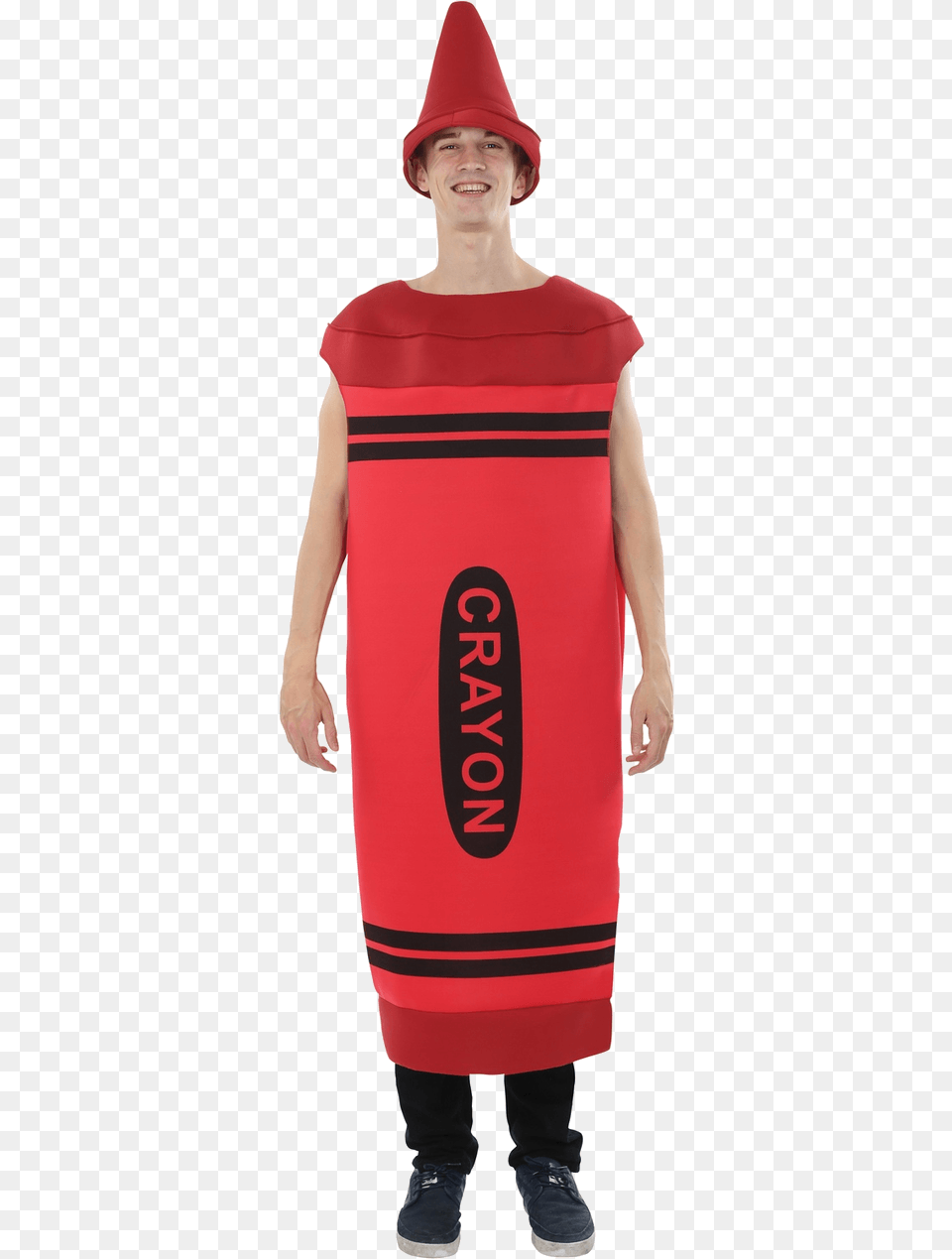 Red Crayon Adult Costume, Hat, Clothing, Person, Vest Png