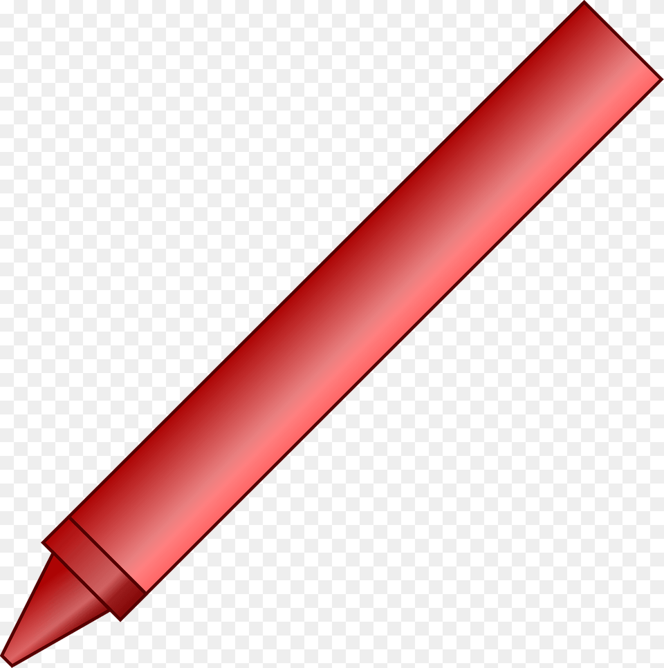 Red Crayon Clipart, Rocket, Weapon Free Png Download