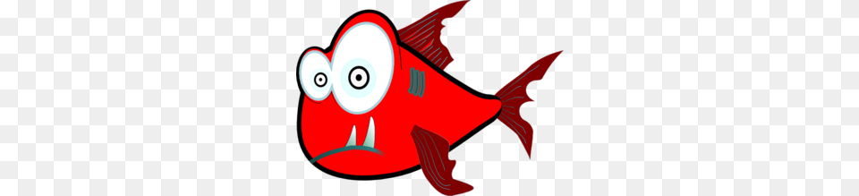 Red Crazy Piranha Very Large Clip Art, Animal, Sea Life, Fish, Shark Free Transparent Png