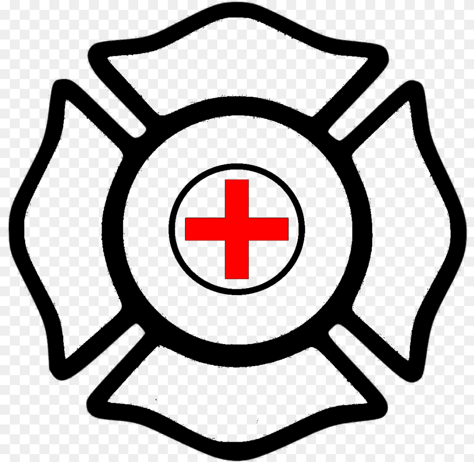 Red Cross Mark Clipart Clear Background Firefighter Logo Clip Art, Symbol, First Aid, Red Cross Free Png Download
