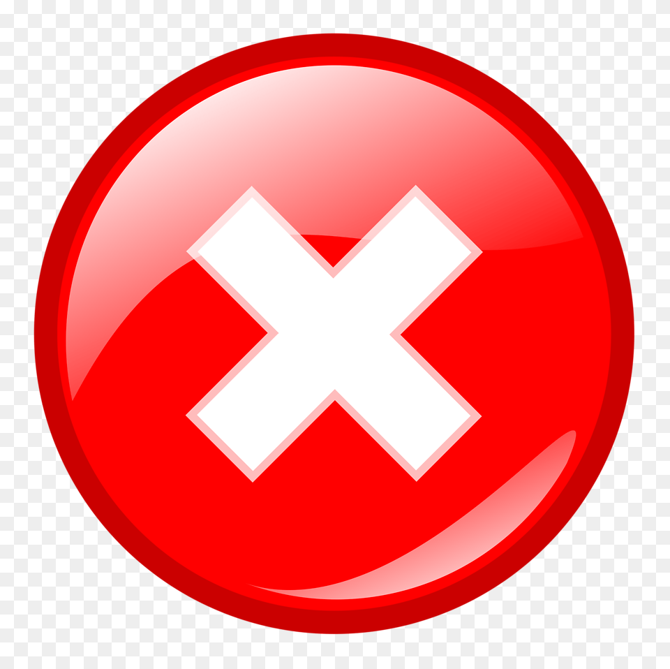 Red Cross Mark Images Error Icon, Sign, Symbol, Disk Free Transparent Png