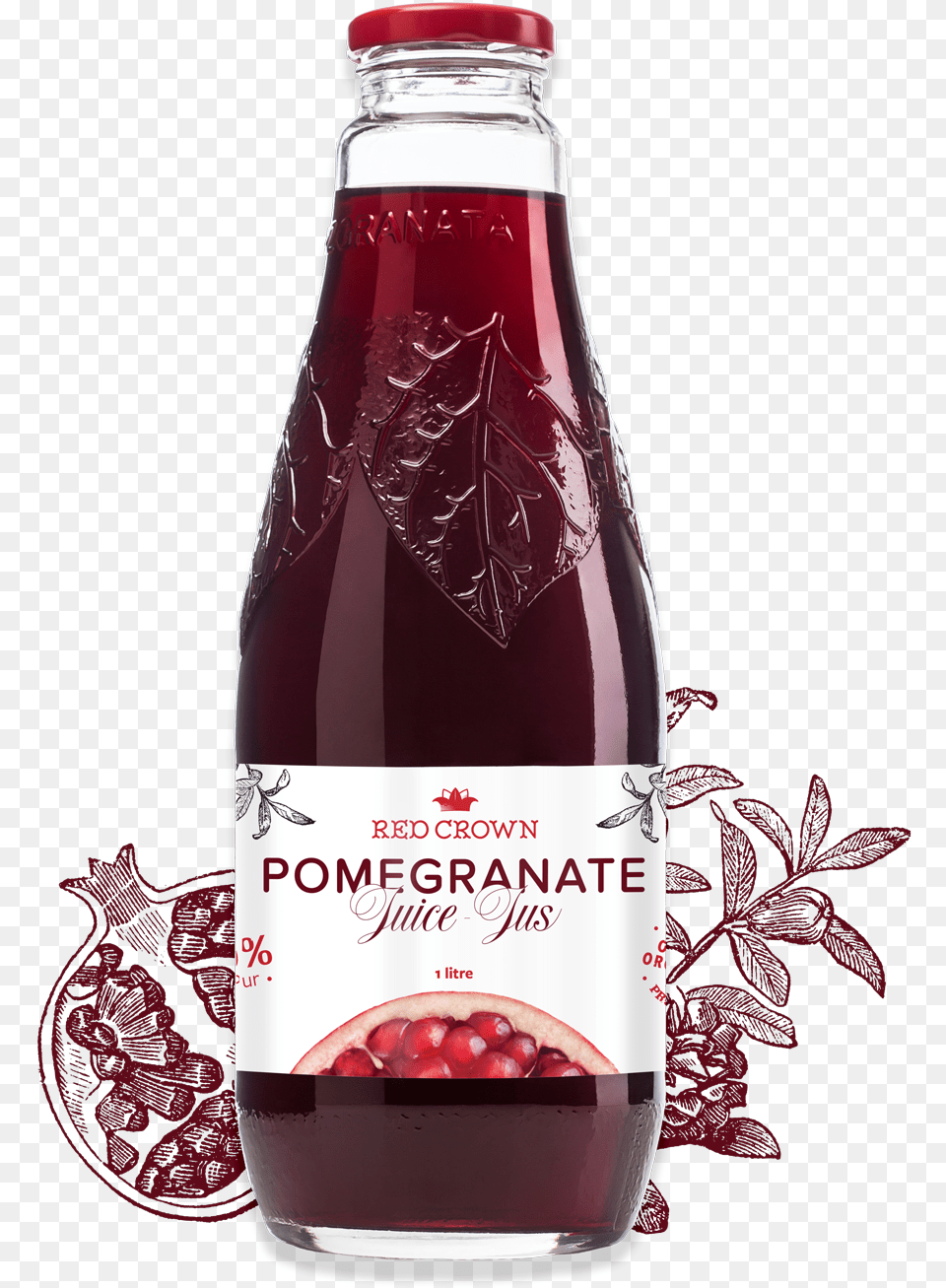 Red Crown Pomegranate Juice, Beverage, Food, Fruit, Plant Free Transparent Png