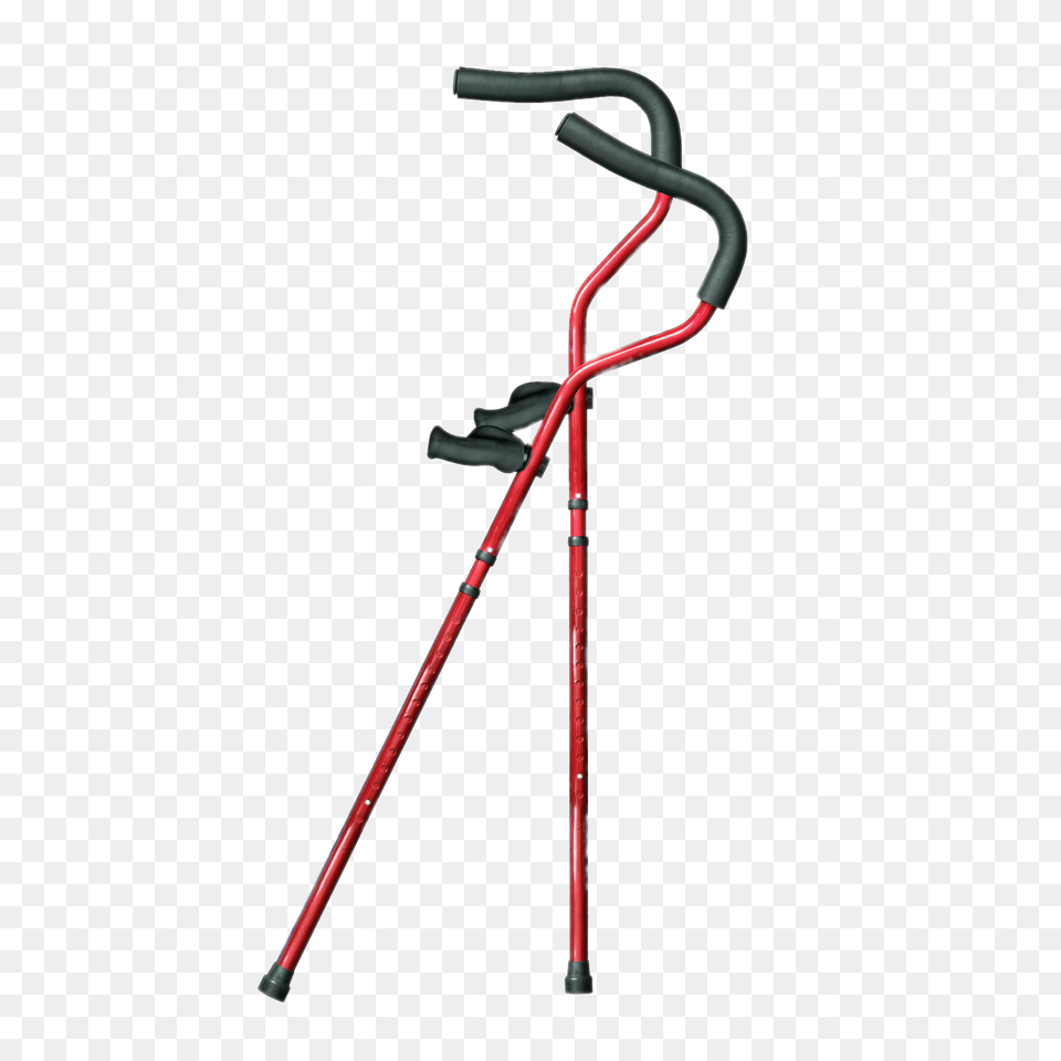 Red Crutches, Stick, Cane, E-scooter, Transportation Png Image