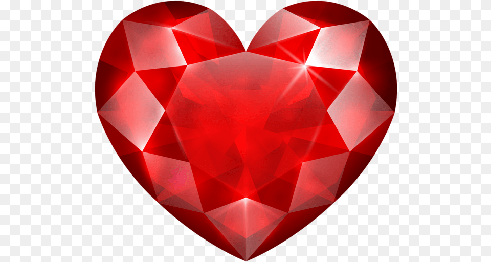 Red Crystal Heart Clip Art Image Gemstone, Accessories, Diamond, Jewelry Free Transparent Png
