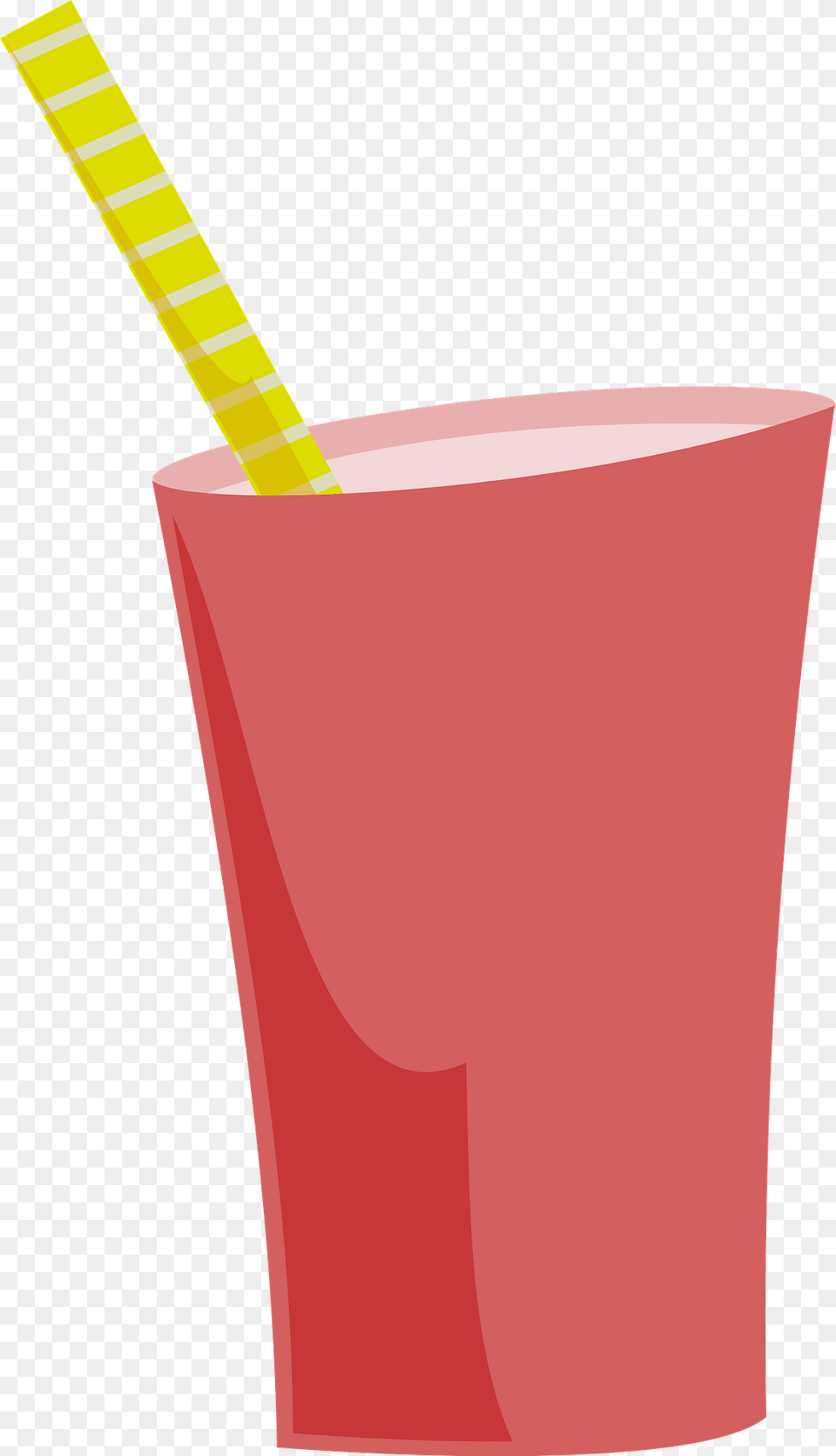 Red Cup With Yellow Straw Clipart, Beverage, Juice, Smoothie, Dynamite Free Png Download