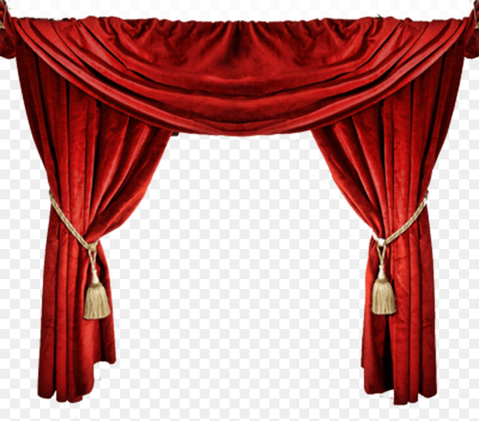 Red Curtain Swag, Stage Free Png Download