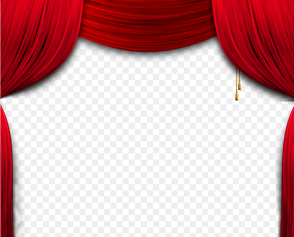 Red Curtain Transparent, Stage, Indoors, Theater, Electronics Free Png