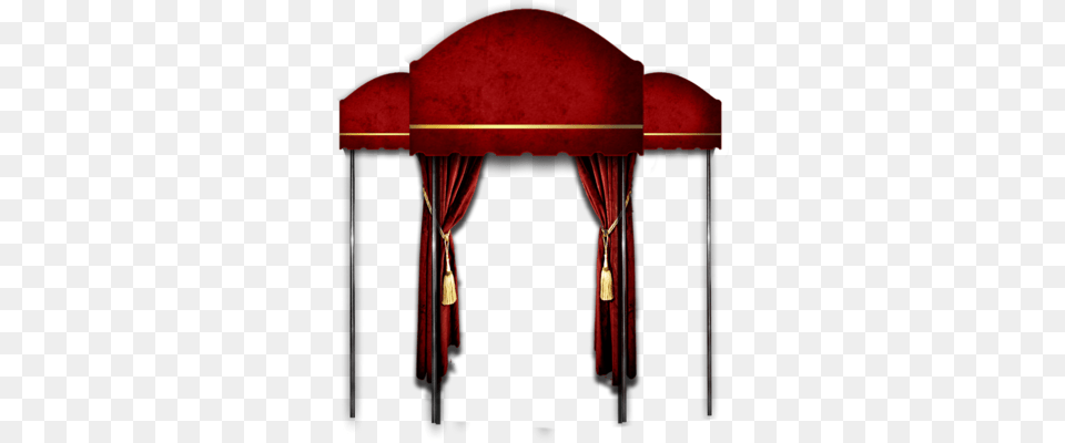 Red Curtain With Top Design, Stage, Outdoors, Canopy Png Image
