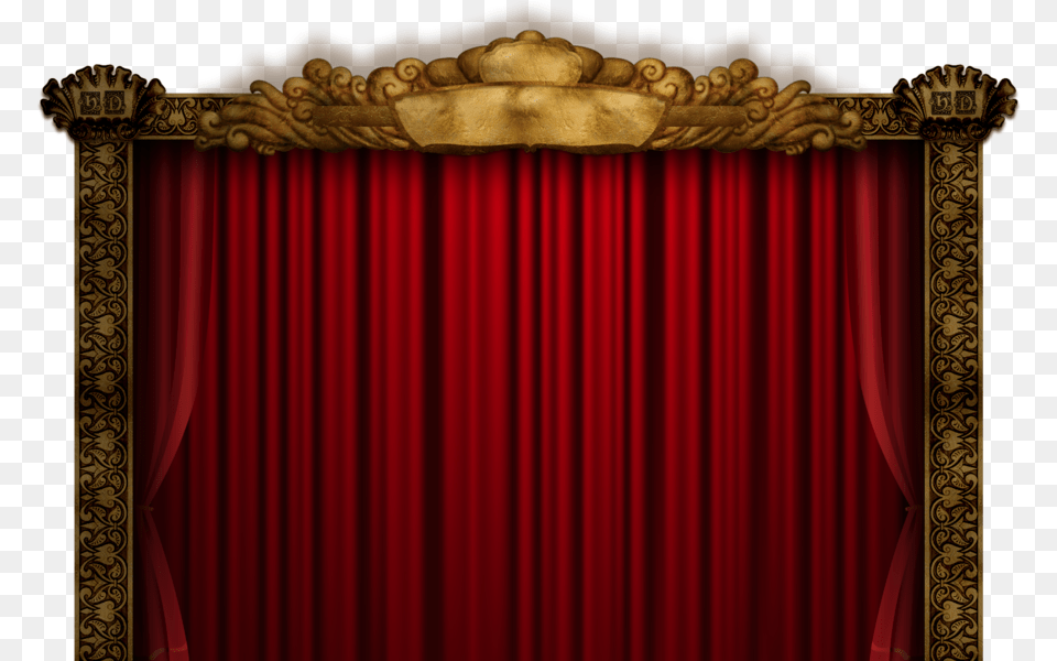 Red Curtains In Frame Xl Hq Red Curtains, Indoors, Theater, Gate, Stage Free Png Download