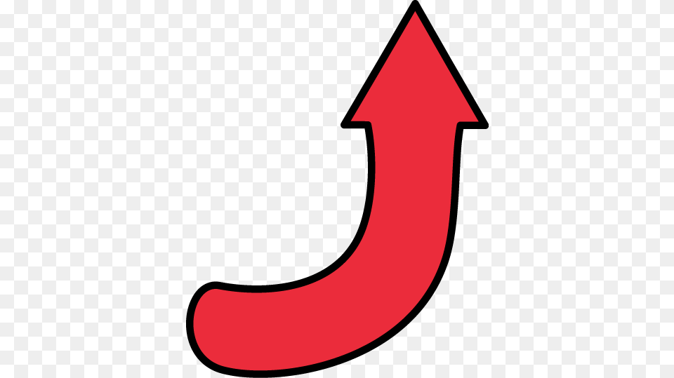 Red Curved Arrow My Cute Graphics Arrow, Text Free Png Download
