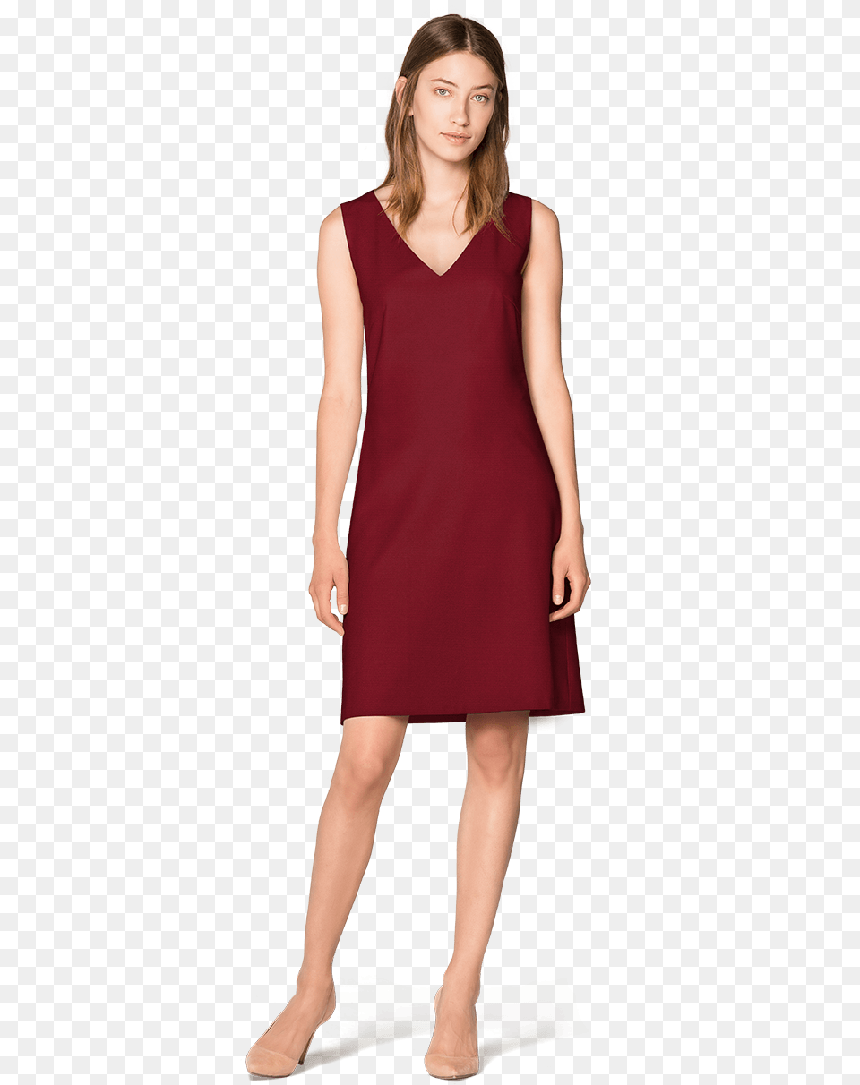 Red Custom Shift Dress Cocktail Dress, Adult, Person, Maroon, Formal Wear Png Image
