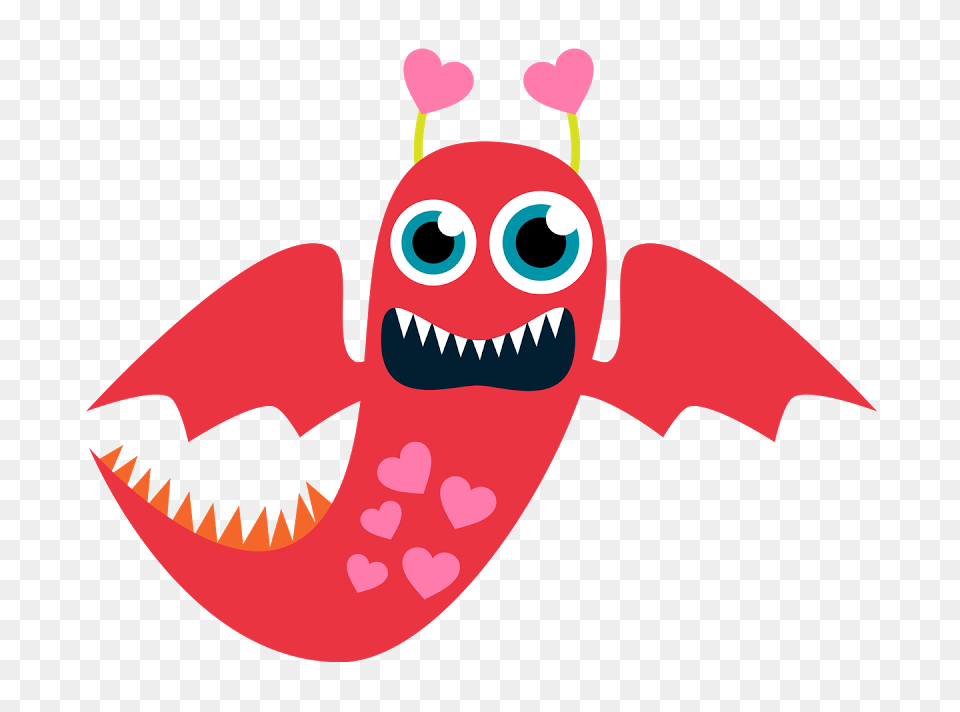 Red Cute Monsters Clipart Png Image