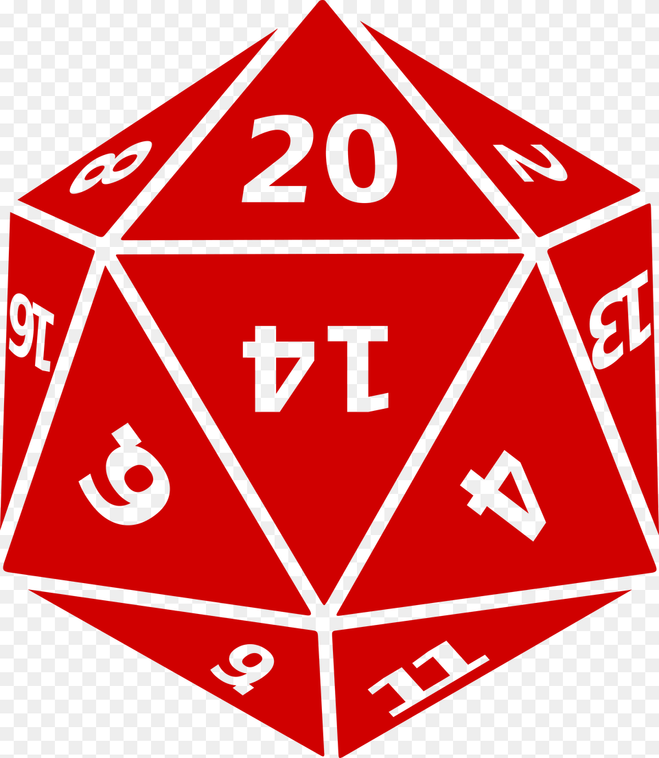 Red D20 Icon 20 Sided Dice Transparent, Game Free Png Download