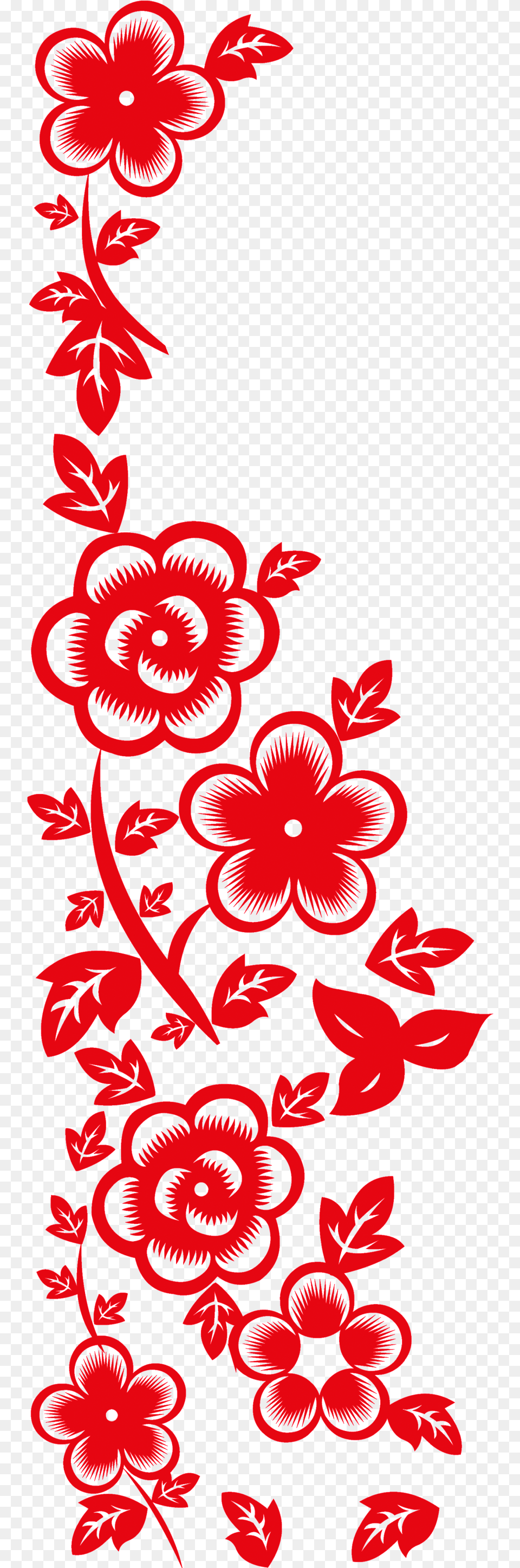 Red De Relleno De Hojas De Papel De Hoja De Papel Papercutting, Art, Floral Design, Graphics, Pattern Free Transparent Png