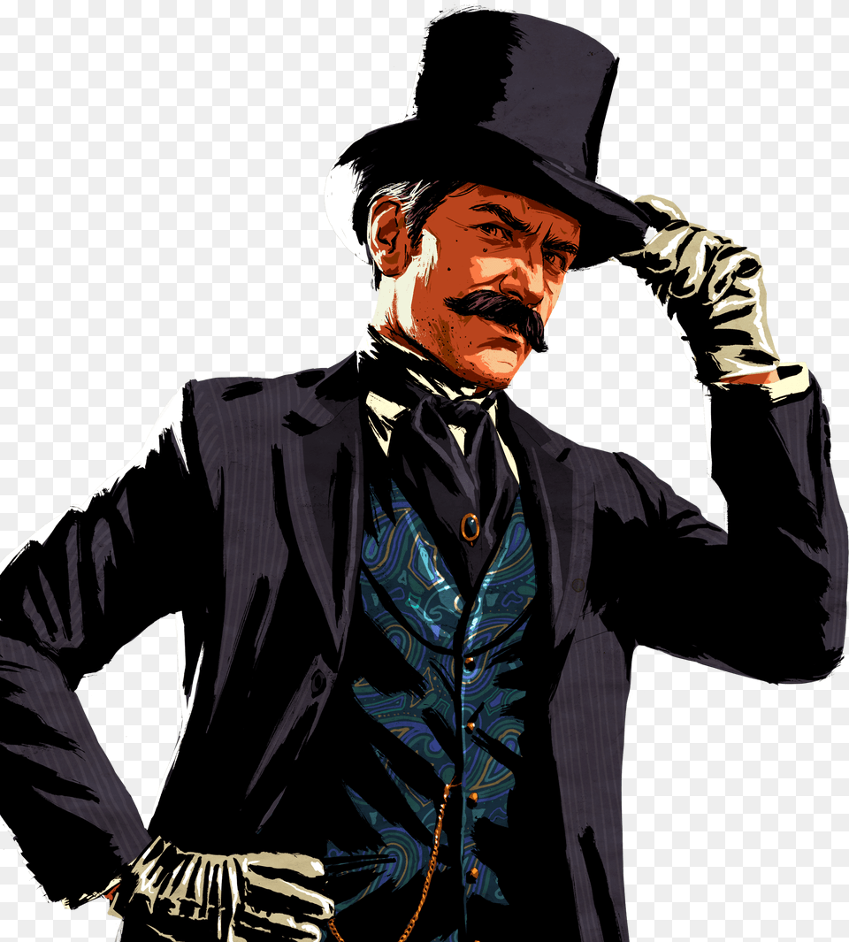 Red Dead 2 Trelawny, Hat, Adult, Clothing, Person Png