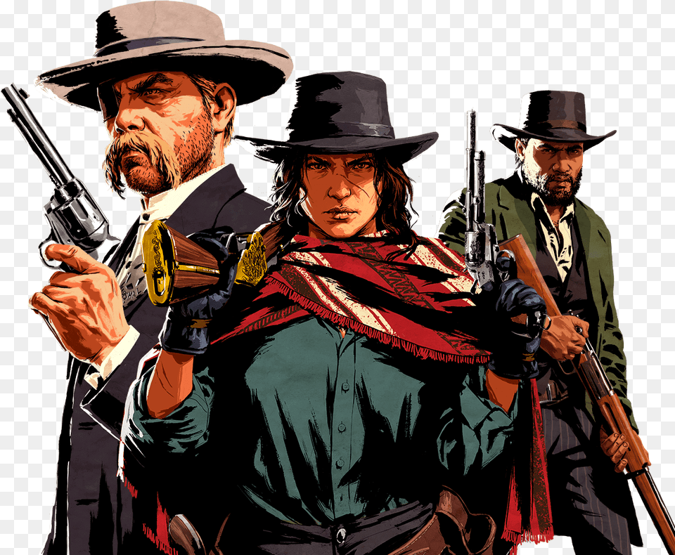 Red Dead Online Update, Adult, Weapon, Person, Hat Free Png