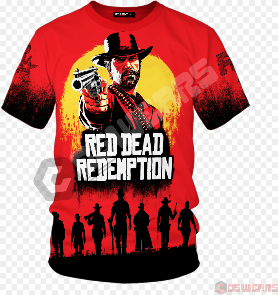 Red Dead Redemption, Clothing, T-shirt, Person, Shirt Free Transparent Png