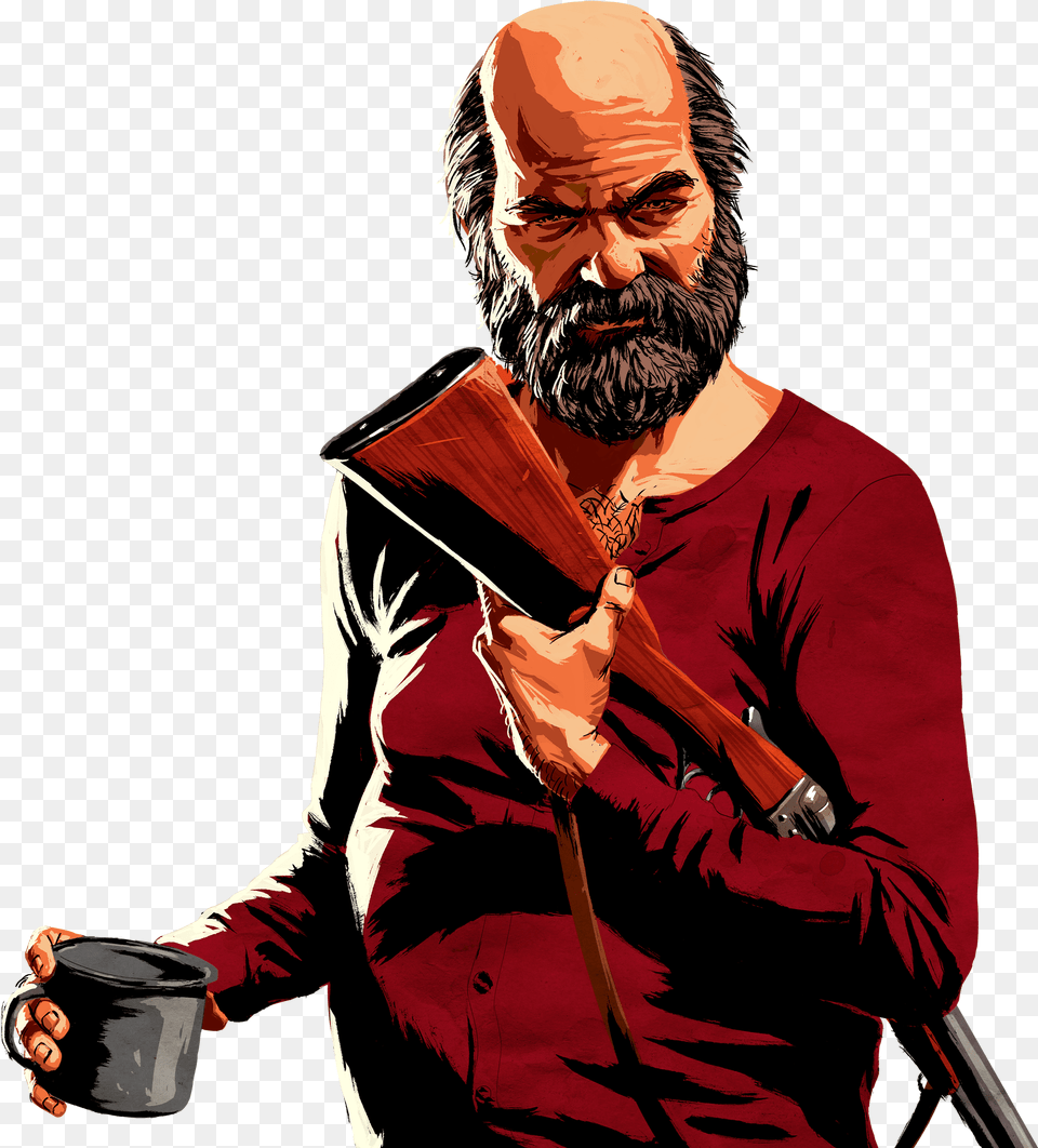 Red Dead Redemption Rdr 2 Uncle Meme, Beard, Face, Head, Photography Free Png