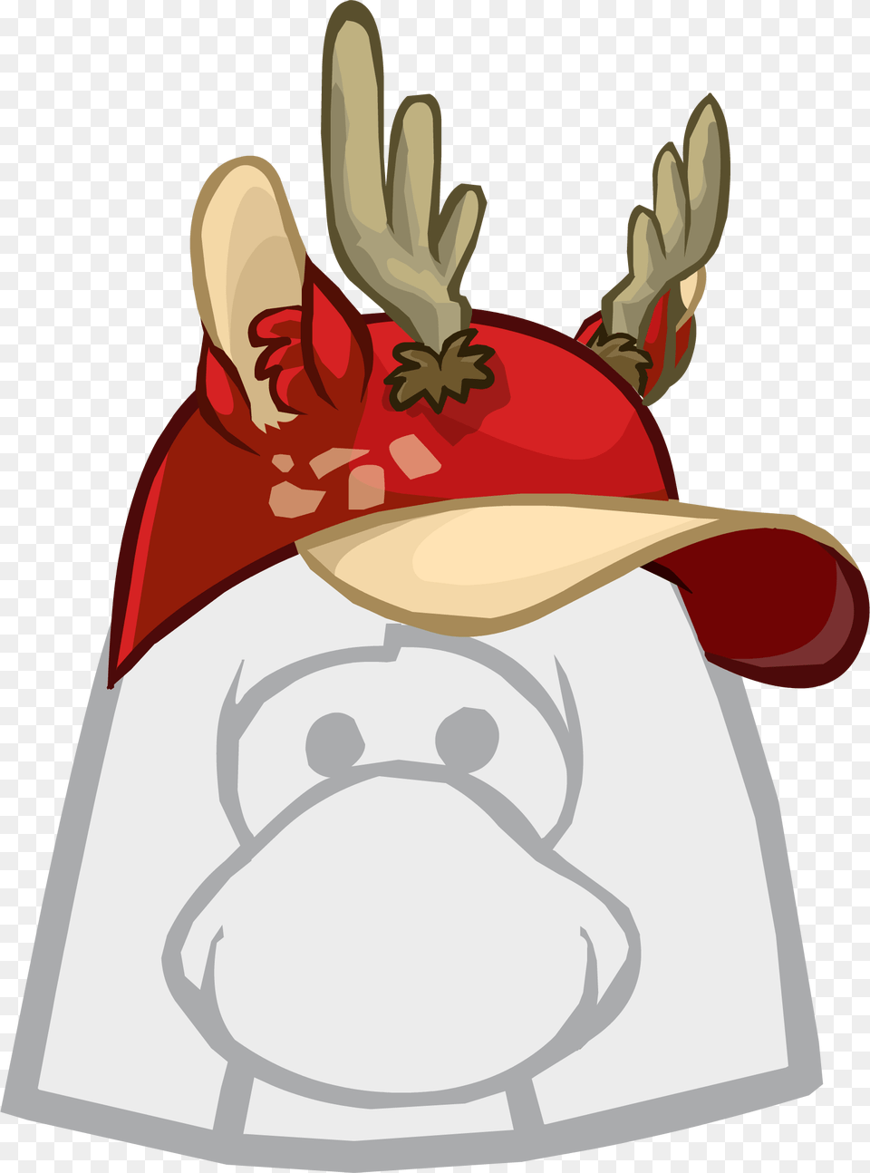 Red Deer Hat Icon Club Penguin Optic Headset, Clothing, People, Person, Bag Free Png
