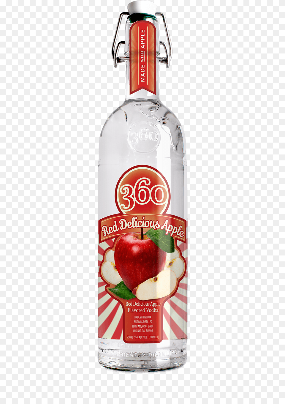 Red Delicious Apple Flavored Vodka 360 Red Delicious Apple Vodka, Food, Fruit, Plant, Produce Free Png