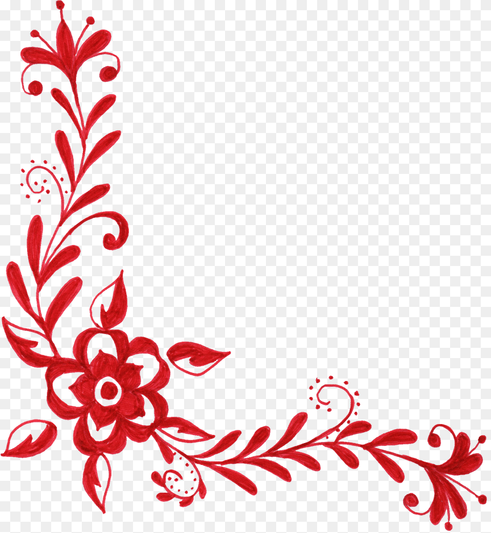 Red Design Corner Clipart, Art, Floral Design, Graphics, Pattern Free Transparent Png
