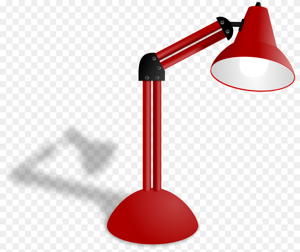 Red Desk Lamp Clipart, Lighting, Lampshade, Smoke Pipe Png Image