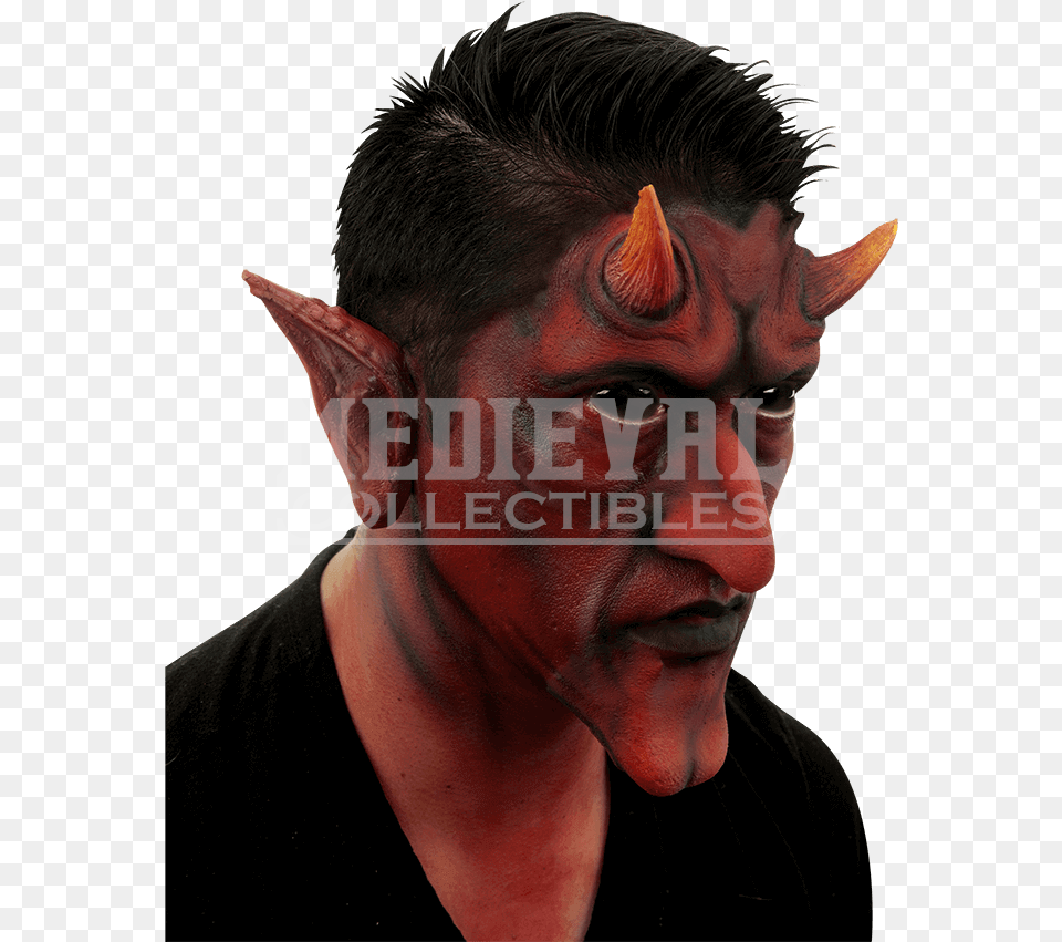 Red Devil Ears Latex Appliance Horror Red Devil Ears, Adult, Face, Head, Male Png Image