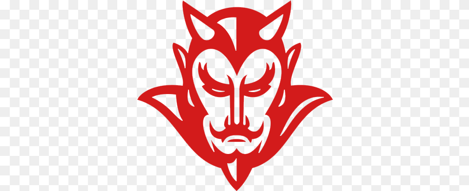 Red Devil Sports Logo Logodix Transparent Red Devil Logo, Emblem, Symbol, Person Free Png Download