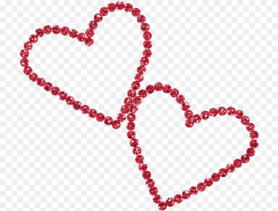 Red Diamond Hearts Clipart Picture Red Diamond Heart, Accessories, Jewelry, Necklace Free Png Download