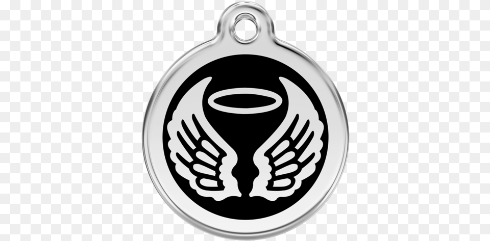 Red Dingo Angel Wings Dog Tag Solid, Emblem, Symbol, Smoke Pipe Free Png