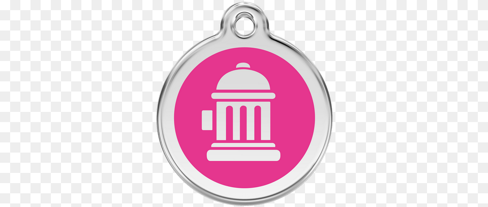 Red Dingo Dog Tag Fire Hydrant Hot Pink Pet Tag, Accessories Png Image