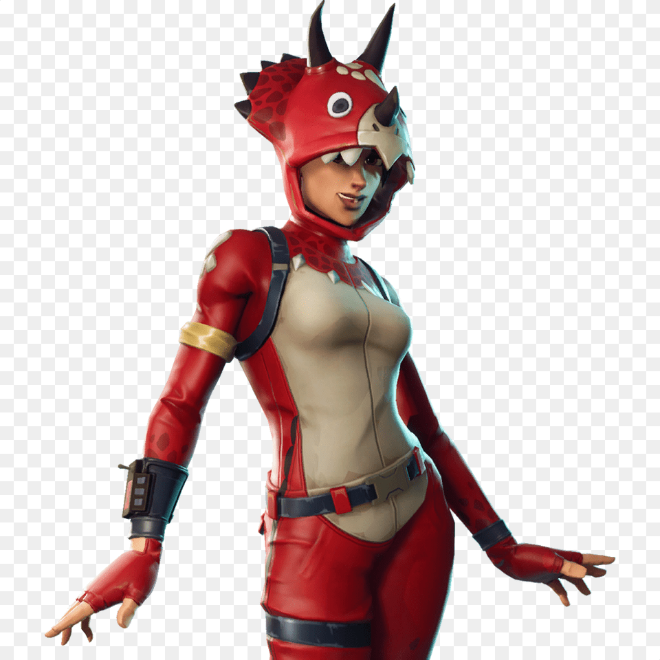 Red Dinosaur Skin Fortnite, Clothing, Costume, Person, Adult Free Png Download