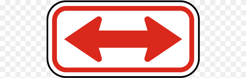 Red Double Arrow Sign Red Arrow Sign, Symbol, First Aid, Road Sign Png Image