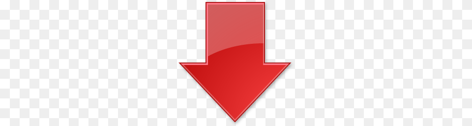 Red Down Arrow, Logo, Symbol, Blackboard Png