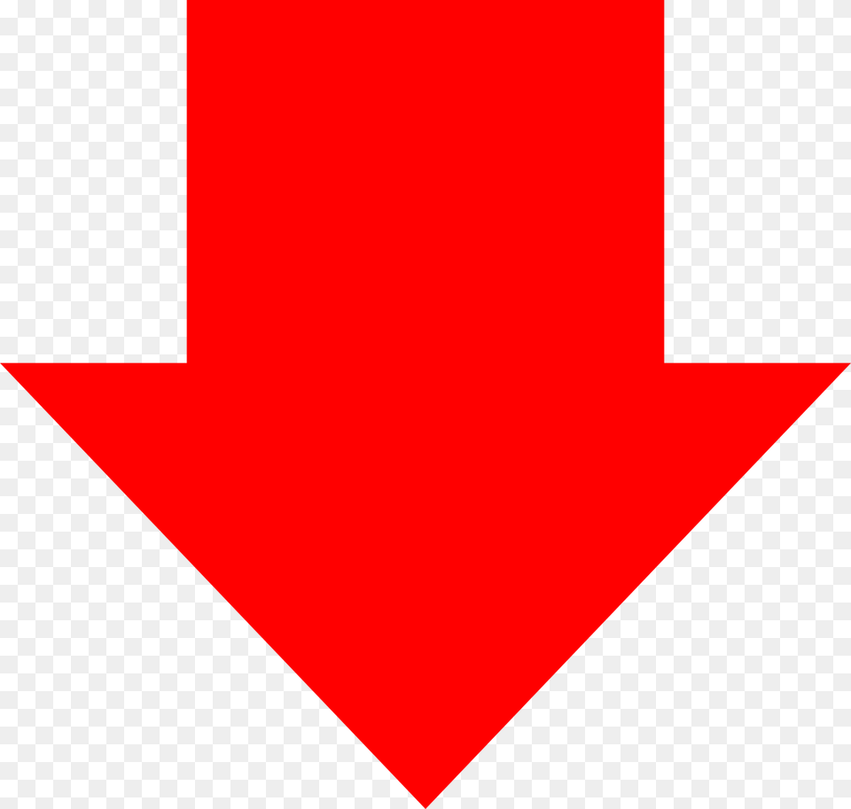 Red Down Arrow Down Red Arrow, Logo, Symbol Free Png Download
