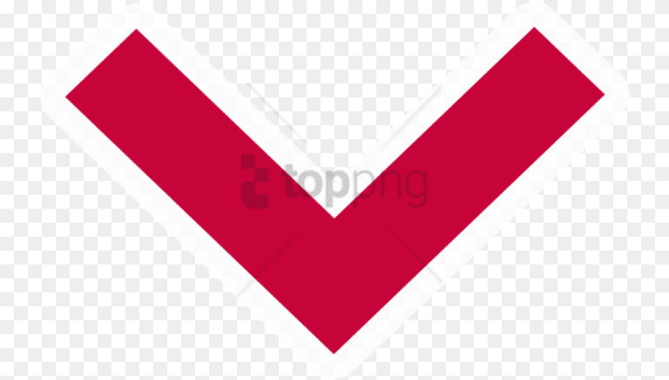 Red Down Arrow Icon Icon Full Size Graphic Design, Envelope, Mail Free Png Download