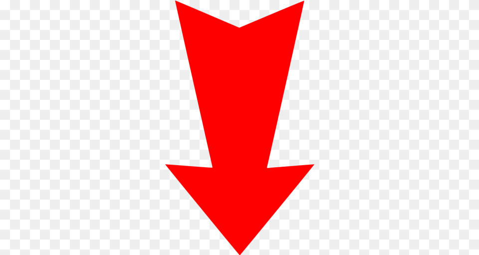 Red Down Arrow Icon Red Arrow Down, Logo, Symbol Free Png Download