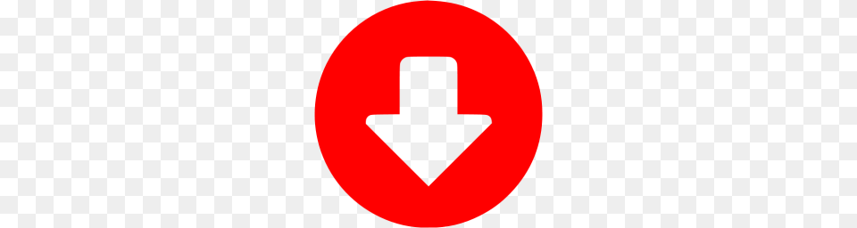 Red Down Circular Icon, Logo, Maroon Free Png