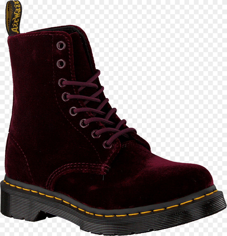 Red Dr Martens Lace Up Boots, Clothing, Footwear, Shoe, Boot Png Image