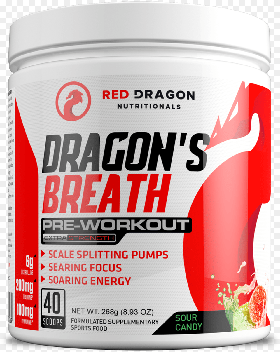 Red Dragon Nutritionals Dragonu0027s Breath 40 Scoops Health, Can, Tin, Dessert, Food Free Png