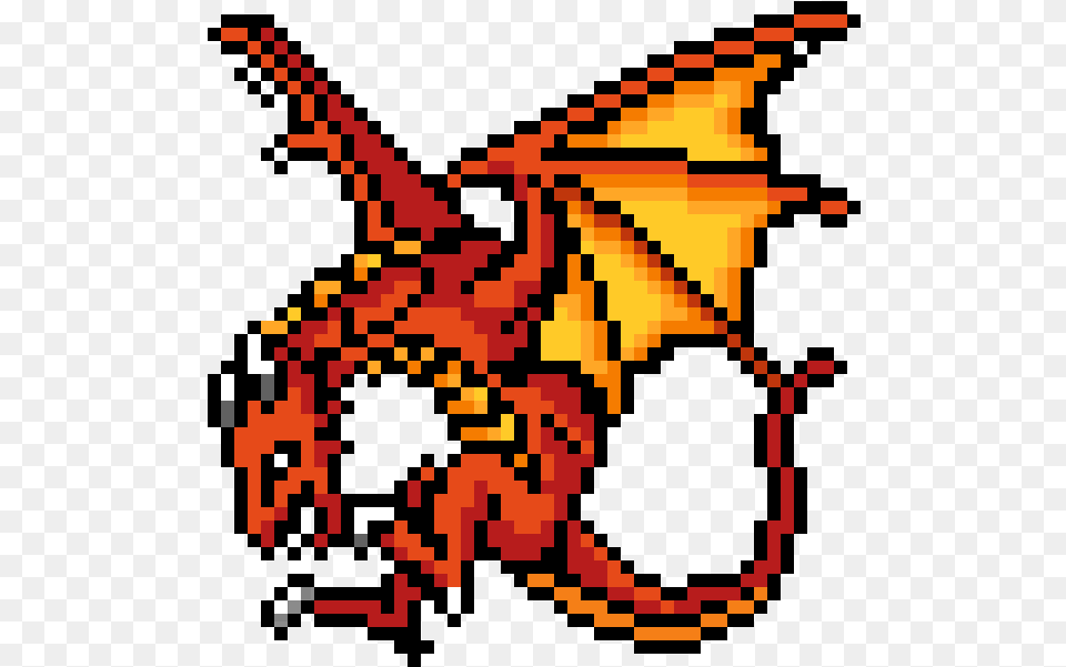 Red Dragon Pixel Art Minecraft Pixel Art Dragon, Animal, Bee, Insect, Invertebrate Png Image