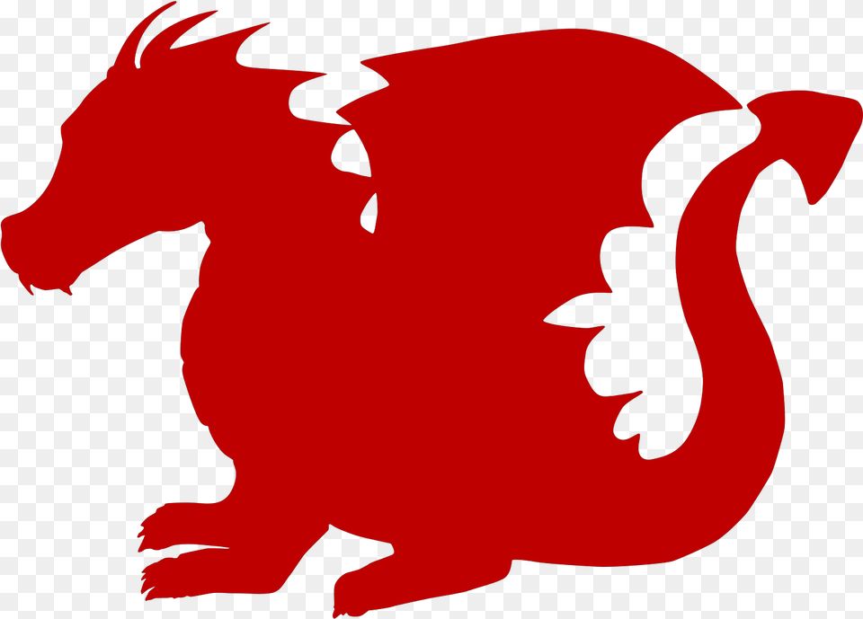 Red Dragon Svg Vector Clip Art Svg Clipart Red Dragon Silhouette, Baby, Person Free Png Download