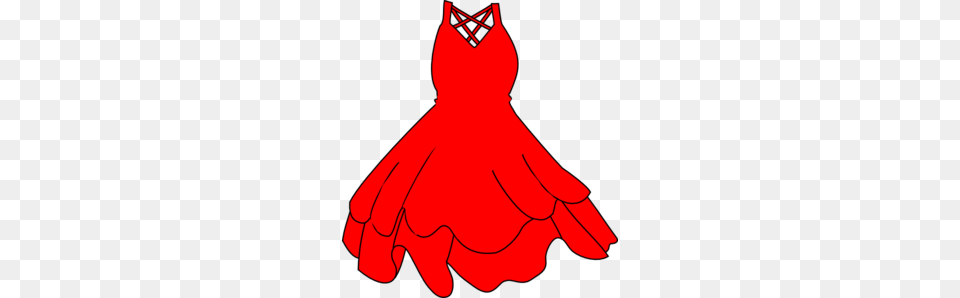 Red Dress Clip Art, Clothing, Gown, Formal Wear, Fashion Png Image