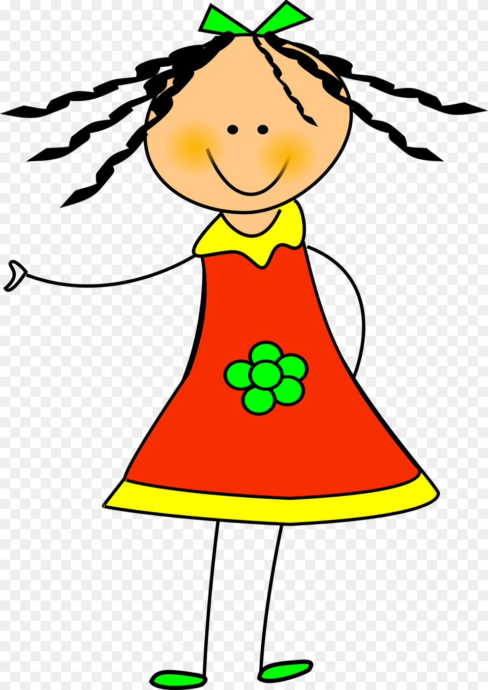Red Dress Clipart Girl Child, Person, Clothing, Elf, Hat Png