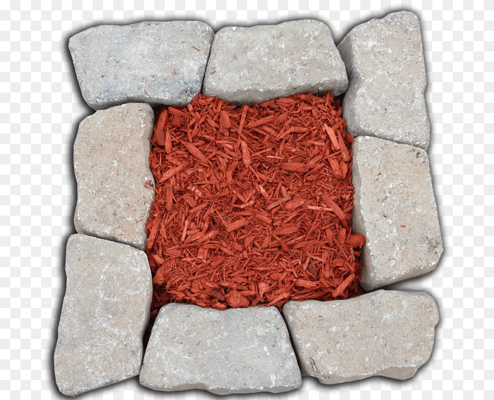 Red Dyed Mulch 15 Igneous Rock, Path, Road, Walkway, Flagstone Png Image
