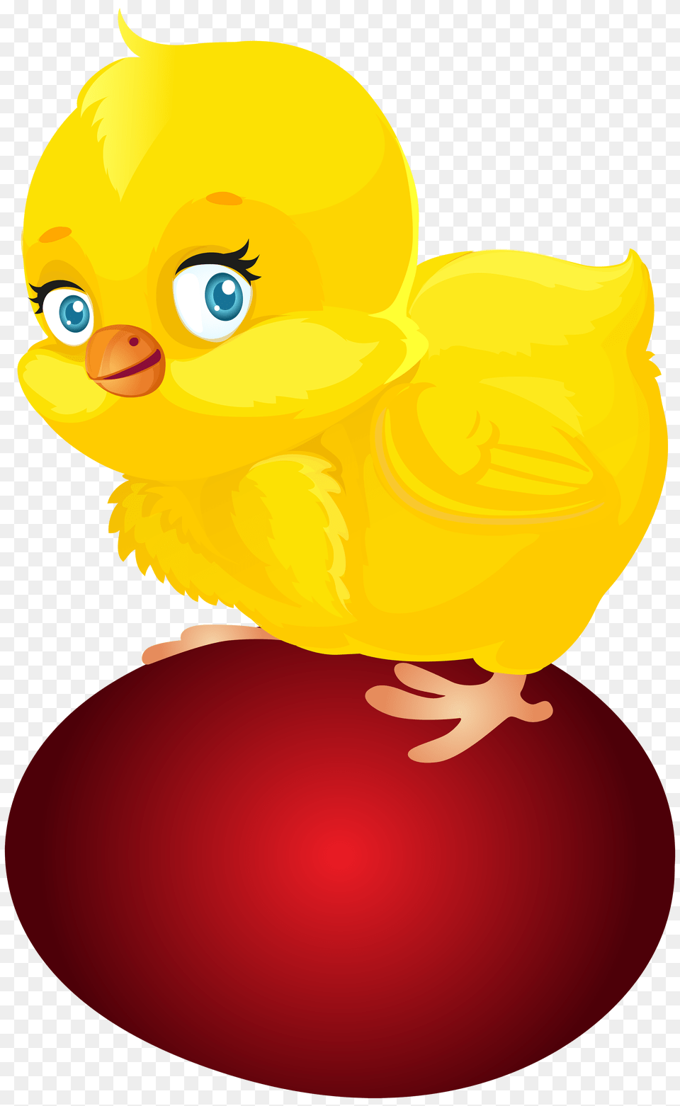 Red Easter Egg And Chicken Clip, Baby, Person, Animal, Bird Png Image