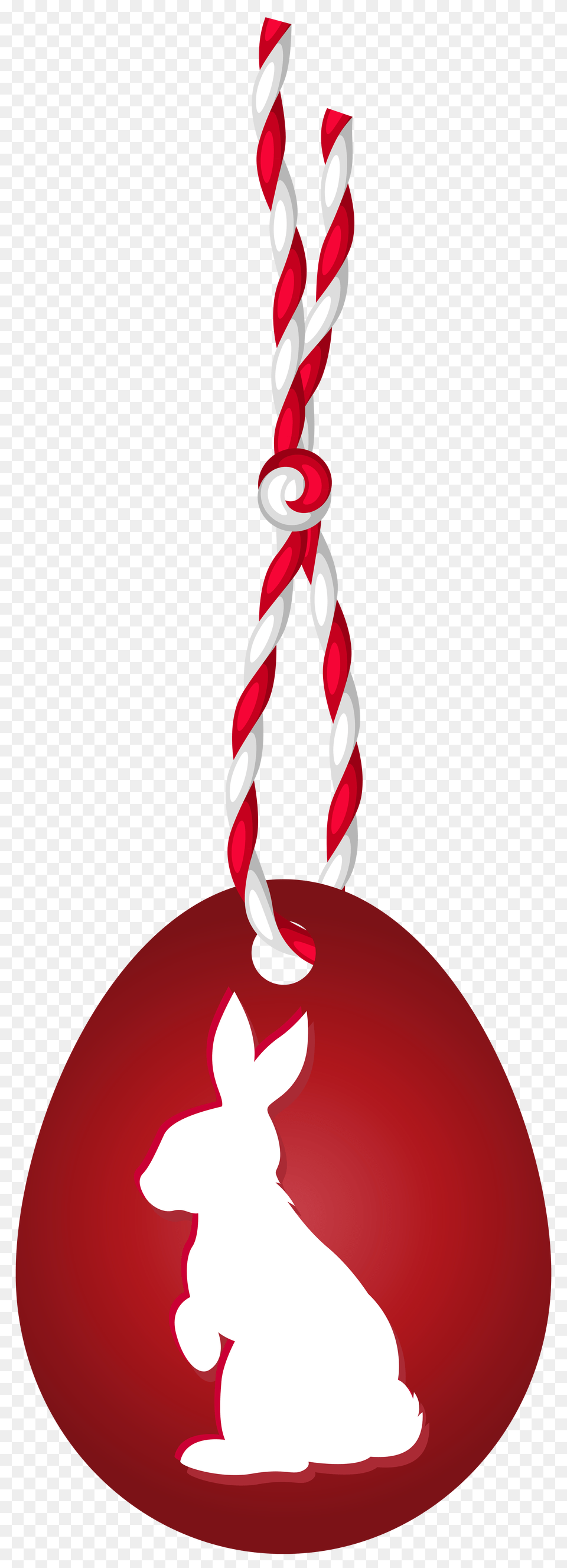 Red Easter Hanging Egg With Bunny Clip Art Gallery, Dynamite, Weapon, Food, Sweets Png Image