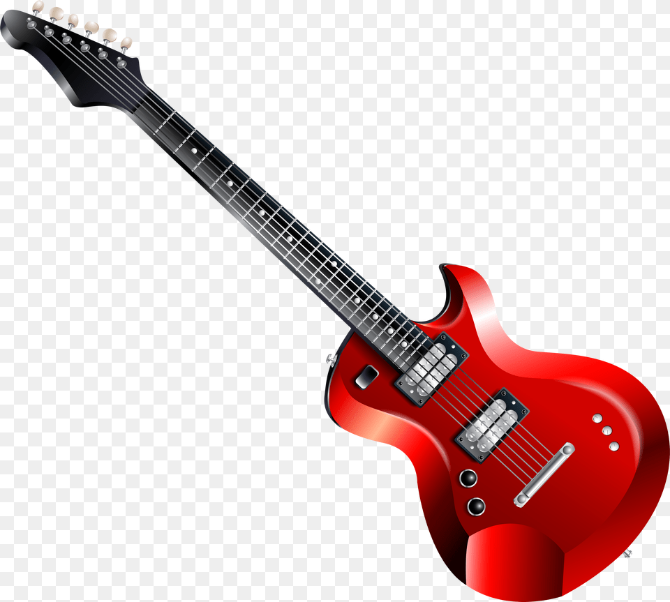 Red Electric Guitar Clipart Transparent Background Guitar Clip Art, Electric Guitar, Musical Instrument Png Image