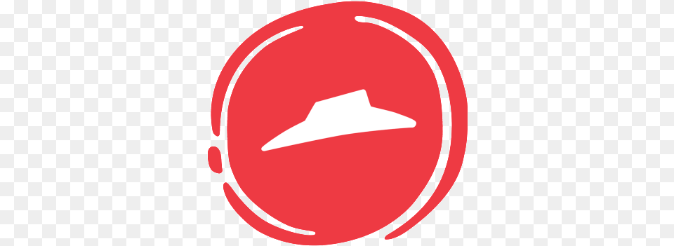 Red Emblem Pizza Hut Logo Pizza Hut Roof Logo, Clothing, Hat, Sign, Symbol Free Png
